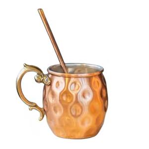 Belle tasse en cuivre de haute qualité avec une texture créative de concepteur parfaite pour les cadeaux et la décoration de table élégante - Product Image 5