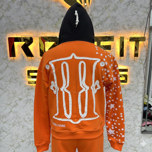 Sweat à capuche zippé de haute qualité, personnalisé, tendance, imprimé en relief, fabriqué en usine, prix bas, sweat à capuche pour hommes, sweat à capuche pour hommes - Product Image 6
