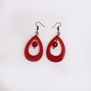 Pendientes colgantes grandes de resina verde oliva Vintage al por mayor, joyería de moda de estilo clásico para mujer, para regalo de boda - Product Image 3