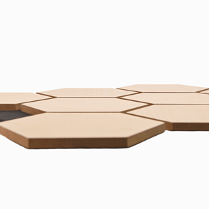 Innovative Design Wooden Veneer Hexagonal Acoustic <strong>Wood</strong> Slat <strong>Wall</strong> <strong>Panels</strong> MDF for Modern Hotel - Product Image 5