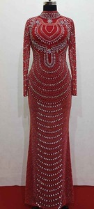 Suministro directo de fábrica Vestidos de cuentas de diseñador con intrincados bordados y detalles de cristal para boutiques y minoristas Venta - Product Image 4