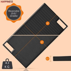 Dịch Vụ Chuyên Nghiệp 4.3Kg Đúc Sắt Vỉ Nướng BBQ Người Yêu Nướng Tấm Pre-Dày Dạn Đúc Sắt Vỉ Nướng <span class=keywords><strong>Pan</strong></span> Cho Gia Đình Cắm Trại - Product Image 6