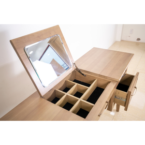 Adela โต๊ะเครื่องแป้งไม้แต่งหน้าทันสมัยเฟอร์นิเจอร์ห้องนอนไม้เนื้อแข็งที่มีการจัดเก็บที่ดีที่สุดคุณภาพพร้อมการประกอบทำในเวียดนาม - Product Image 4