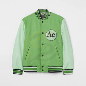 Chaqueta de invierno para hombre hecha a medida 2025, nueva moda, chaqueta de tela de lona con diseño de letras de chenilla bordadas para hombre - Product Image 5