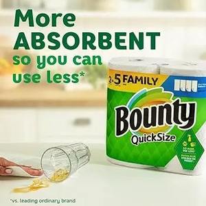 Bounty Quick-Size White Disposable <b>Paper</b> Towels 16 Family Rolls & 40 Regular Rolls 3 Ply Multifold Soft <b>Kitchen</b> Tissue - Product Image 5