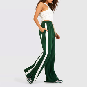 Pantalons de survêtement et survêtement décontractés pour femmes de haute qualité, personnalisés, avec devant plat, logo personnalisé, 100% coton, service OEM - Product Image 5