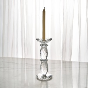 Porte-bougie en verre scintillant, magnifique accent décoratif de table, centre de table moderne pour salon, chambre à coucher et salle à manger - Product Image 2