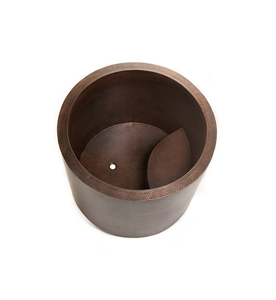 Bañera Ovalada de Cobre Independiente Divris, Diseño Moderno Japonés, Hecha a Mano, Longitud Personalizable para Baño - Product Image 1