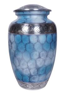 Nouvelle arrivée vente entière urne pour cendres humaines urne funéraire classique en métal pour cendres humaines urne décorative en marbre bleu Ashe - Product Image 6