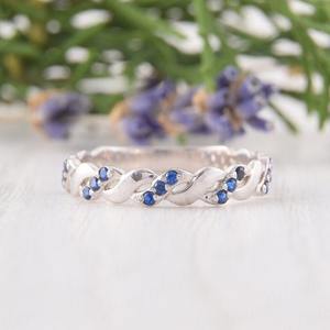 Bague en argent style bohème faite à la main bijoux en argent sterling 925 topaze bleue pierre précieuse bague tendance bijoux pour femmes cadeau pour elle - Product Image 3