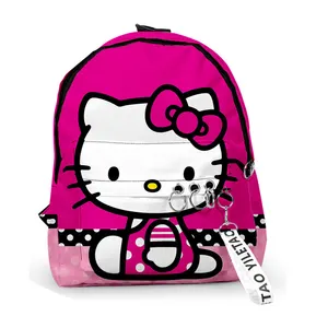 Hello KT pink cartoon cute kids backpack boys and girls school bags