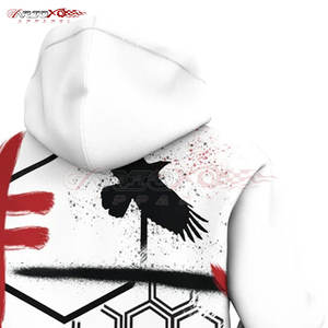 Sudadera con capucha para hombre básica de ajuste personalizado con diseño de sublimación y puños acanalados para una elegante comodidad básica Sudadera con capucha de sublimación - Product Image 6