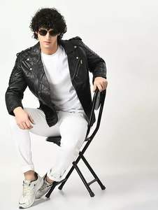 แจ็กเก็ตหนังผู้ชายสำหรับฤดูหนาวเสื้อแจ็คเก็ตหนังแท้สำหรับผู้ชายดีไซน์ทันสมัย - Product Image 2