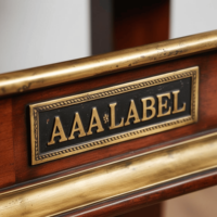 Plaques signalétiques personnalisées OEM en alliage de zinc/fer, finition laiton antique, gravées, durables, pour meubles, modèle 3A Vietnam FL-02, vente en gros