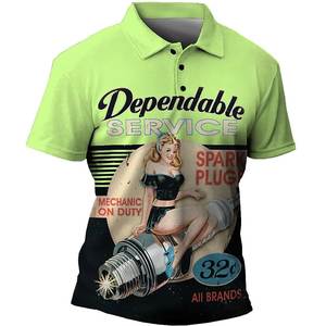 Colección de verano de lujo para hombres 100% algodón de manga corta de gran tamaño de alta calidad de punto para Polos estampado 3D antiarrugas - Product Image 4