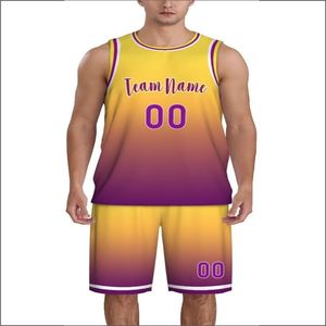 Vêtements d'entraînement légers sans manches à séchage rapide personnalisés en usine ensembles de vêtements de basket-ball d'été respirants imprimés de grande taille - Product Image 2