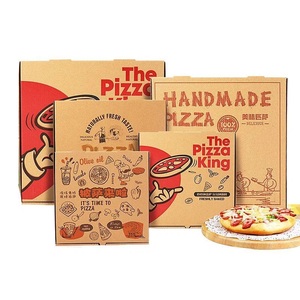 Caja de papel biodegradable desechable barata y personalizada para comida con logotipo, cajas de cartón corrugado para pizza - Product Image 3