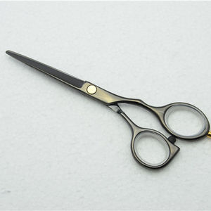 Tijeras de corte de pelo de peluquero con mango de cerámica, cuchillas de afeitar afiladas de acero inoxidable, herramienta de belleza de peluquería de punta roma - Product Image 1