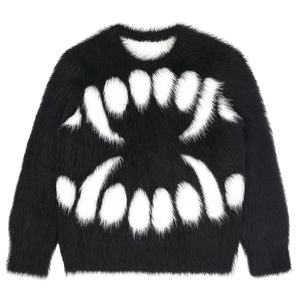 Pulls en mohair pour hommes de haute qualité, tricotés, coupe ample, choix populaire des clients, hauts de pull pour hommes en mohair - Product Image 2