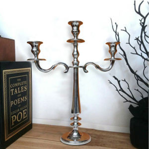 <b>Silver</b> Tapered Candle Holders Set of 2 - Product Image 5