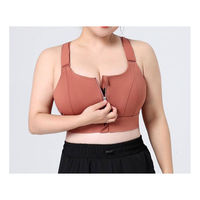 Sujetador Deportivo Sin Costuras de Soporte Medio Personalizable de Alta Calidad para Mujer, Transpirable, Antibacteriano, de Spandex/Nylon, con Escote en V Profundo