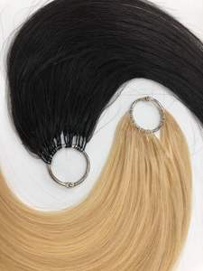 ราคาขายส่งเวียดนาม, เกาหลีต่อผมมนุษย์หนังกําพร้าชิดที่ดีที่สุดแหวนปลายหนาเส้นใยขนนิ่มสีน้ําตาล - Product Image 3