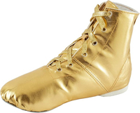 Nouvelles Chaussures de Danse de Qualité Supérieure Or et Argent pour Yoga et Danse du Ventre, à Semelle Souple, pour Gymnastique et Ballet, en Cuir Premium, Bottes Jazz Montantes