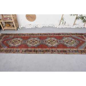 Alfombra ecológica de lana Vintage rojo azul 2,8X9,6 pies Patchwork comedor Rectangular entrada pasillo verano cabecera nuevo modelo - Product Image 3