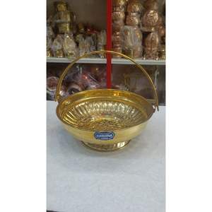 ชามเสิร์ฟตกแต่งพร้อมตะกร้าตกแต่งทองเหลืองโบราณลายนูนลายดอกไม้คุณภาพสูงสําหรับเสิร์ฟในงานปาร์ตี้ - Product Image 2