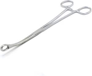 Pince médicale en éponge en acier inoxydable Pince à éponge Opération de ventouses Pince ovale Coude droit par Surgiright Instruments - Product Image 1