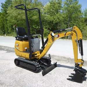 รถขุดตีนตะขาบ Caterpillar 300.90 สีเหลือง รถขุดขนาดเล็ก พร้อมบุ้งกี๋และราง - Product Image 1