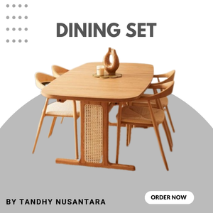 Juego de restaurante de madera ecológico, muebles de restaurante y comedor, juego de comedor con muchas sillas fabricadas en Indonesia - Product Image 4