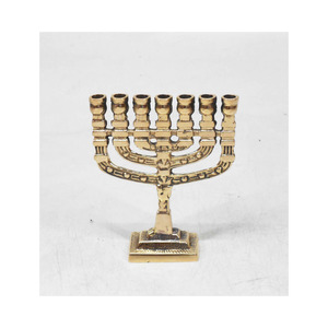 Centro de mesa de Decoración de cumpleaños, soporte de vela Menorah, calidad superior, 7 brazos, portavelas judío de Color dorado - Product Image 1