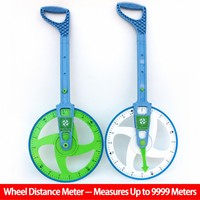 Roulette de mesure en PVC pour l'éducation mathématique en maternelle, outil de mesure de distance avec compteur à 5 chiffres et poignée réglable