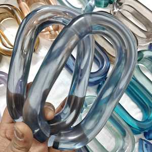 Cadena de Eslabones Gruesos de Resina Mate Multicolor, Piezas de Cadena Cubana Acrílica para Decoración de Paredes, Cadena de Eslabones Disponible en Todos los Colores - Product Image 4