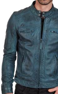 Veste de moto en cuir blanc pour homme, haute qualité, tendance, vente en gros OEM, logo personnalisé, modèle 2026 - Product Image 2