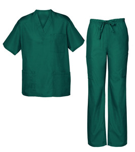 Conjunto de Uniformes Médicos para Técnicos de Farmacia, Algodón y Lona, Unisex, Uso Hospitalario, con Detección de Agujas, para Farmacéuticos y Personal Médico - Product Image 1