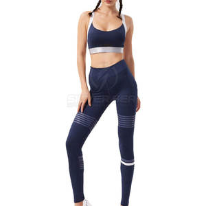 ชุดสปอร์ตบราโยคะน้ำหนักเบาสำหรับผู้หญิงชุดเลกกิ้งผ้านุ่มระบายอากาศได้ดีไซส์ใหญ่พิเศษโลโก้ออกแบบได้ตามต้องการ - Product Image 5