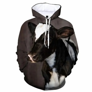 Nueva e interesante granja lechera 3D impresión hombres niños pulóver Top granja Animal moda creativa calle fina Sudadera con capucha - Product Image 5