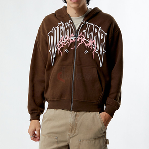 Venta al por mayor sudadera de gran tamaño Hombres 500GSM Peso pesado French Terry Drop Shoulder Pullover Custom Logo Print - Product Image 5