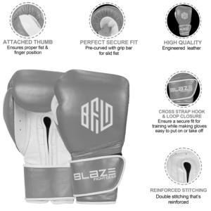 Gant de boxe de compétition pour Sparring Kickboxing Muay Thai Training Fighting Soft Padding & Velcro Strap Gant en cuir véritable - Product Image 6