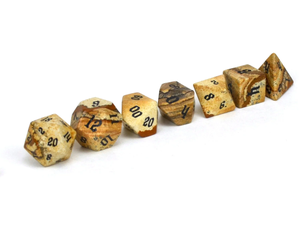 Dés en pierre de haute qualité, jaspe naturel, cristaux de guérison Reiki, pierres gravées, ensemble de dés personnalisés, cristaux vikings. - Product Image 4