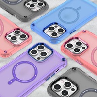 Coques de téléphone portable en gros semi-transparentes Oppo antichoc TPU+Acrylique Force magnétique 2400 Gauss Boutons métalliques 11 12