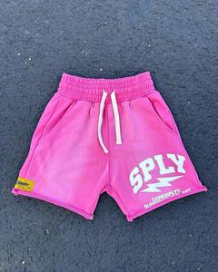 Custom Manufacturer Screen Printing Cotton <b>French</b> Terry Sweat Shorts Raw Hem Acid Wash Sun Fade Men'S Jogger Shorts - Product Image 6