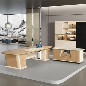 Eco Friendly Wooden Manager Office <b>Desk</b> High End <b>Extendable</b> L Shape Computer Table Easy Assembly Commercial Furniture - Product Image 3