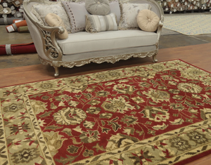 Alfombra Oushak turca persa hecha a mano, conjunto de alfombra bordada con nudo a todo color - Product Image 2