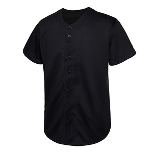 Fournisseur de maillots de baseball unis en polyester, uniformes d'équipe entièrement boutonnés, tissu anti-humidité, service de production de logos brodés - Product Image 6