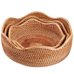 Top Selected Manufacturer Wholesales Rattan Food <b>Basket</b> Handwoven Rattan <b>Basket</b> <b>Woven</b> Rattan <b>Storage</b> <b>Basket</b> with Various Size - Product Image 1