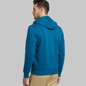 Sweat à capuche à fermeture éclair coupe ample et ajustée pour hommes 100% coton respirant Winter Street Wear avec design personnalisé et logo Teint en couleur unie OEM disponible - Product Image 5
