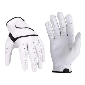 Gant de golf en cuir de cabretta 100% authentique, logo personnalisé 2025, ventes chaudes, super doux, tout blanc, cuir de cabretta de qualité supérieure - Product Image 6